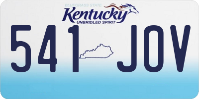 KY license plate 541JOV