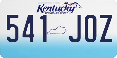 KY license plate 541JOZ