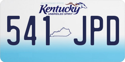KY license plate 541JPD
