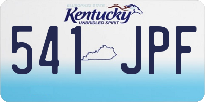 KY license plate 541JPF