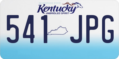KY license plate 541JPG