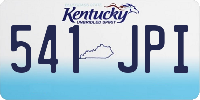 KY license plate 541JPI