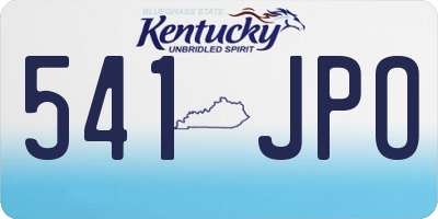 KY license plate 541JPO