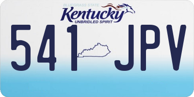 KY license plate 541JPV