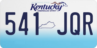 KY license plate 541JQR