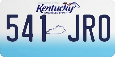 KY license plate 541JRO