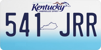 KY license plate 541JRR
