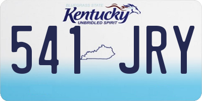 KY license plate 541JRY