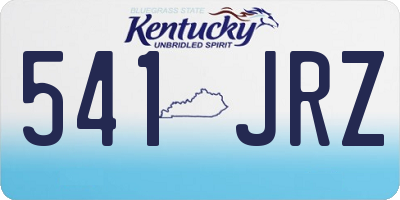 KY license plate 541JRZ