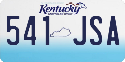 KY license plate 541JSA