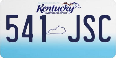 KY license plate 541JSC