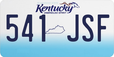 KY license plate 541JSF
