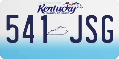 KY license plate 541JSG