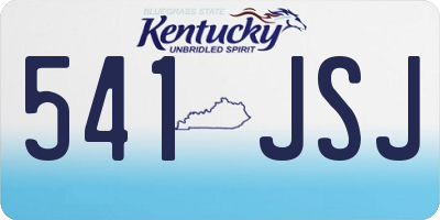 KY license plate 541JSJ