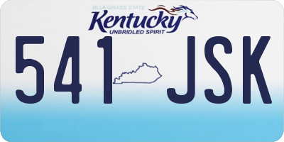 KY license plate 541JSK