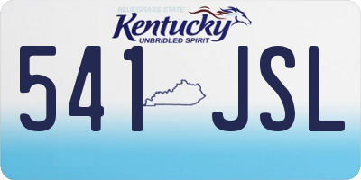KY license plate 541JSL