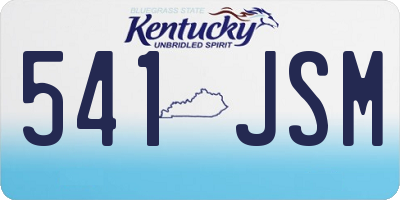 KY license plate 541JSM