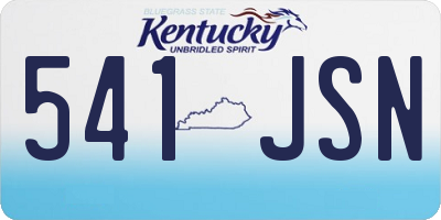 KY license plate 541JSN
