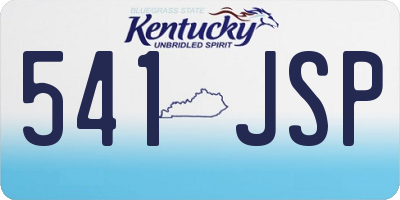 KY license plate 541JSP