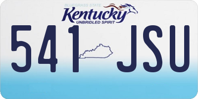 KY license plate 541JSU