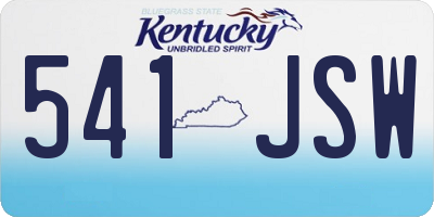 KY license plate 541JSW