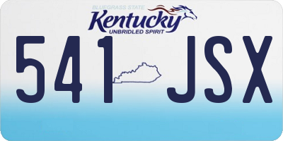 KY license plate 541JSX