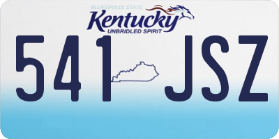 KY license plate 541JSZ