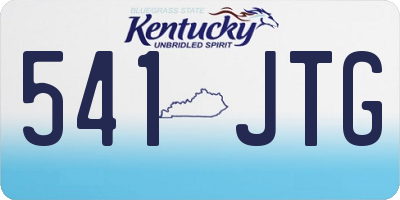 KY license plate 541JTG