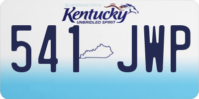 KY license plate 541JWP