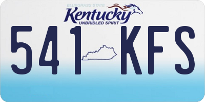 KY license plate 541KFS