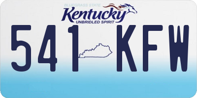 KY license plate 541KFW