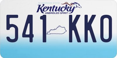 KY license plate 541KKO