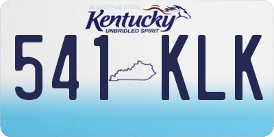 KY license plate 541KLK
