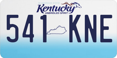 KY license plate 541KNE