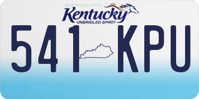KY license plate 541KPU