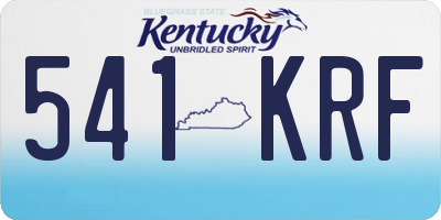 KY license plate 541KRF