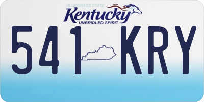 KY license plate 541KRY