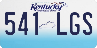 KY license plate 541LGS