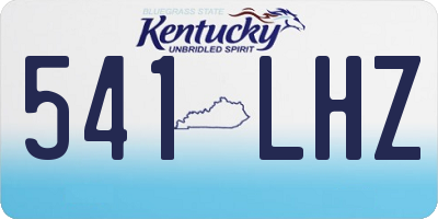 KY license plate 541LHZ