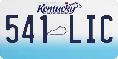 KY license plate 541LIC