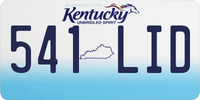 KY license plate 541LID