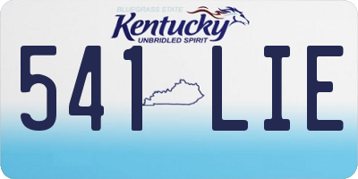 KY license plate 541LIE