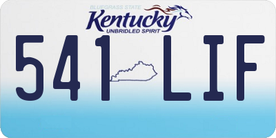 KY license plate 541LIF