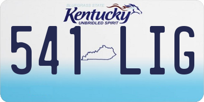 KY license plate 541LIG
