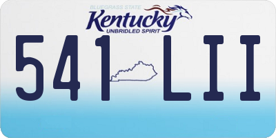 KY license plate 541LII