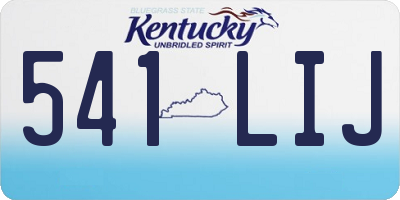 KY license plate 541LIJ