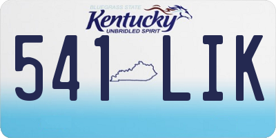 KY license plate 541LIK