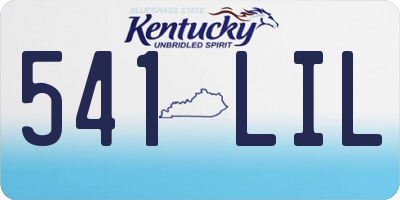 KY license plate 541LIL