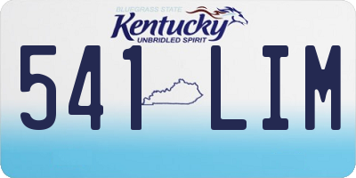KY license plate 541LIM
