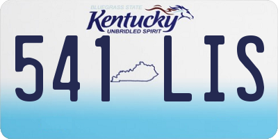 KY license plate 541LIS